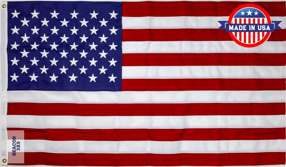 American Flag for Outside 3x5 - Made in USA, Durable Nylon with Brass Grommet...