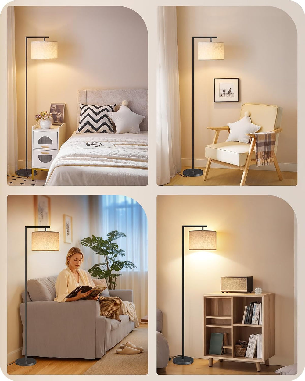 Modern Dimmable Floor Lamp for Living Room with Adjustable Color Temperature ...