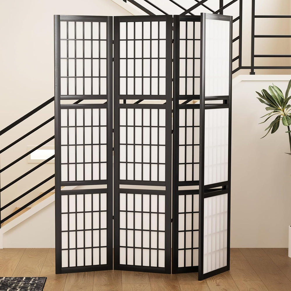 5.6FT Room Divider and Folding Portable Partition Screen, Chinese Japanese Sh...