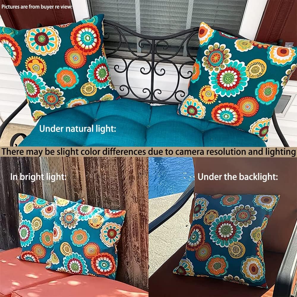 Magpie Fabrcis Pack of 2 Outdoor Waterproof Throw Pillow with Insert 18 x 18 ...