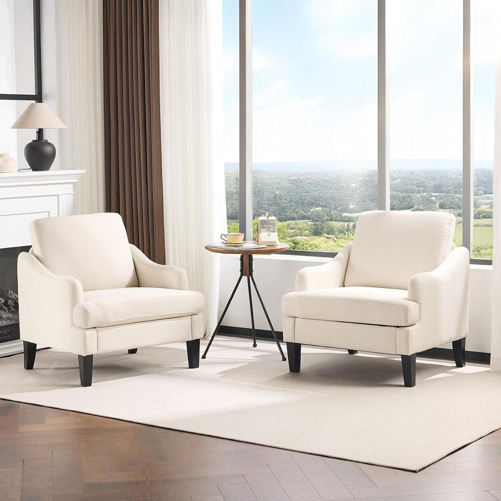 VINGLI Accent Chairs Set of 2, Modern Small Compact Upholstered Armchair