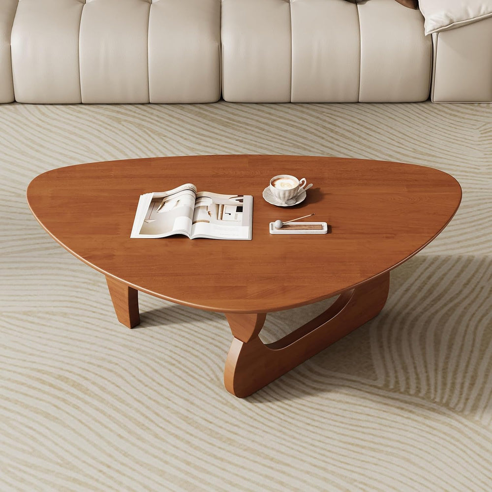 Mid Century Modern Coffee Table - Walnut Wooden Coffee Table for Living Room,...