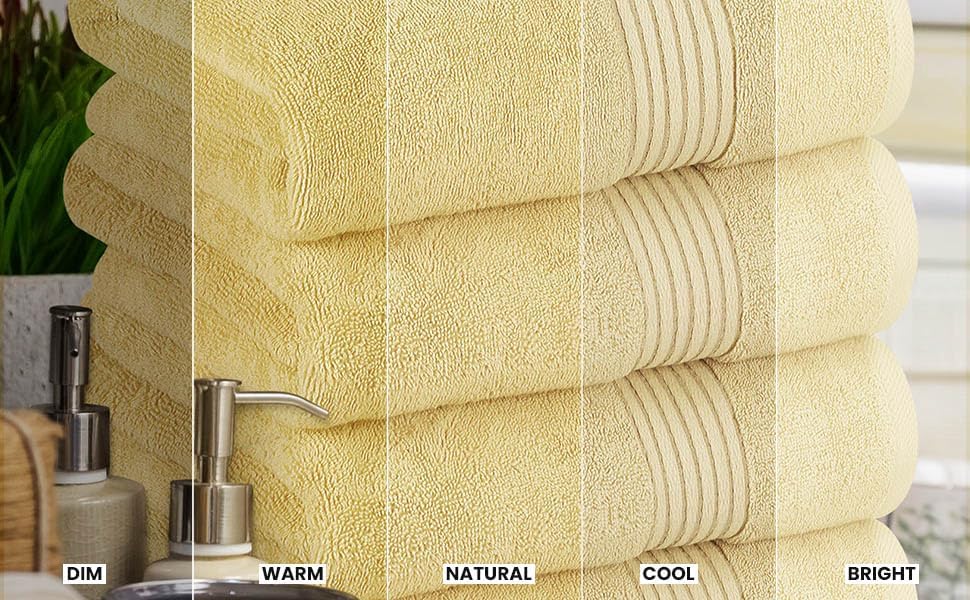 Utopia Towels Luxurious Bath Towels Set, 27x54 in, 4 Pack, Soft, Beige