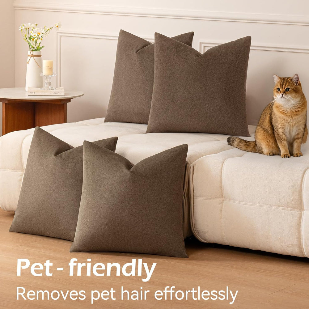 a moment Waterproof Throw Pillow Covers Set of 4,26x26 Inch Outdoor Stain Res...