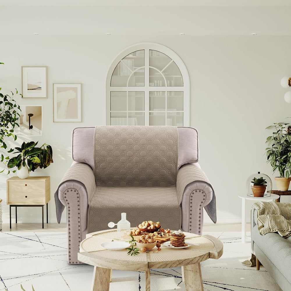 PrinceDeco Chair Covers Slipcover Waterproof Couch Cover that Stays On Sofa N...