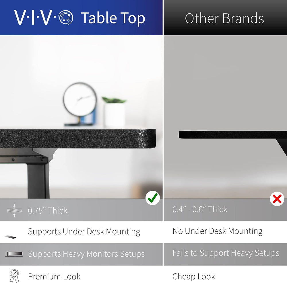 VIVO Rustic Vintage Brown 63 x 32 in Standing Desk, DESK-KIT-2B1N