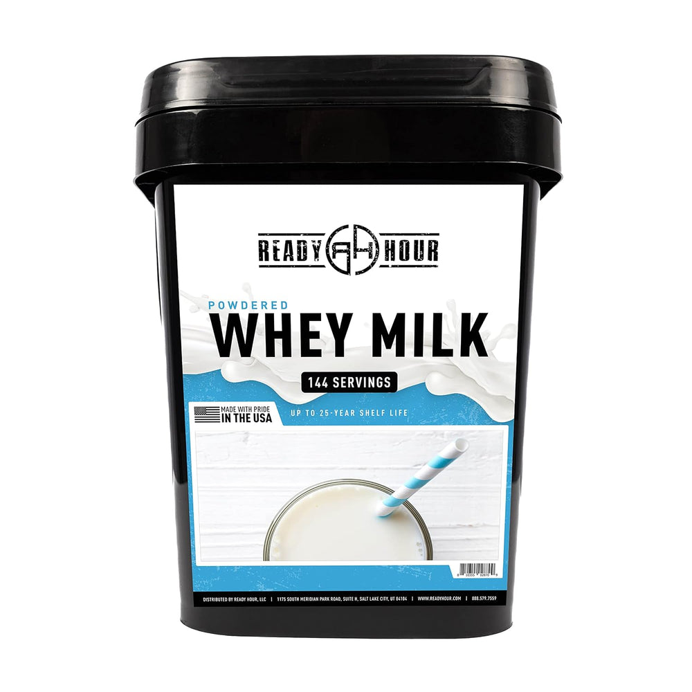 Ready Hour, Bulk Powdered Milk, Real Non-Perishable Whey, 25-Year Shelf Life,...