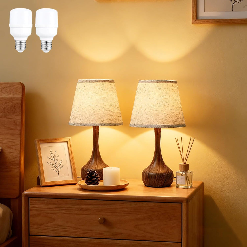17" Touch Table Lamp for Bedroom, 3-Way Dimmable Bedside Lamp-Set 2