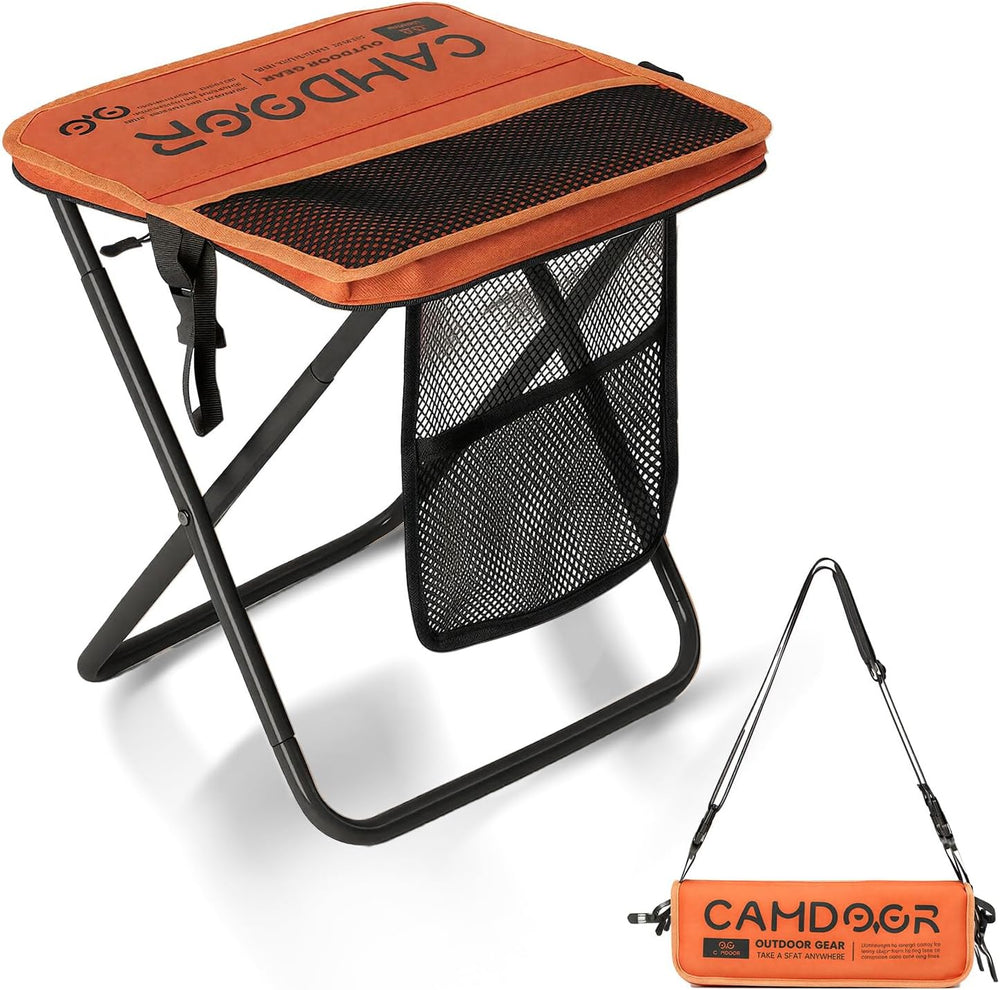 CAMDOOR Portable Collapsible Stool, 16 Inch Folding Stool Supports 400 lbs