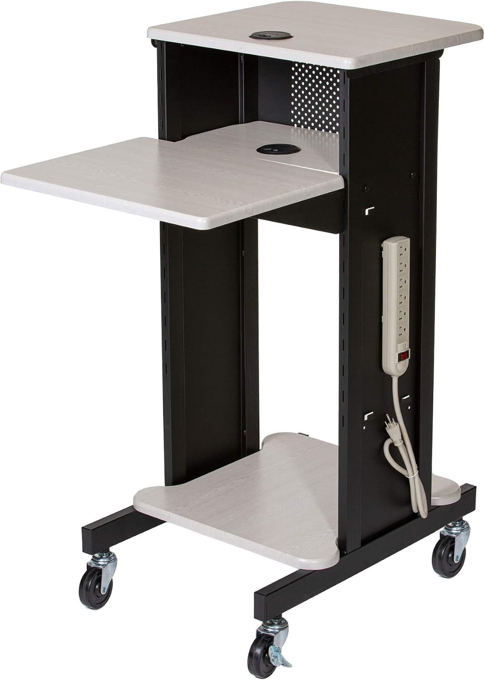 OEF Furnishings Presentation Cart and Stand, OEFPRC200, Steel Frame, Ivory Wo...