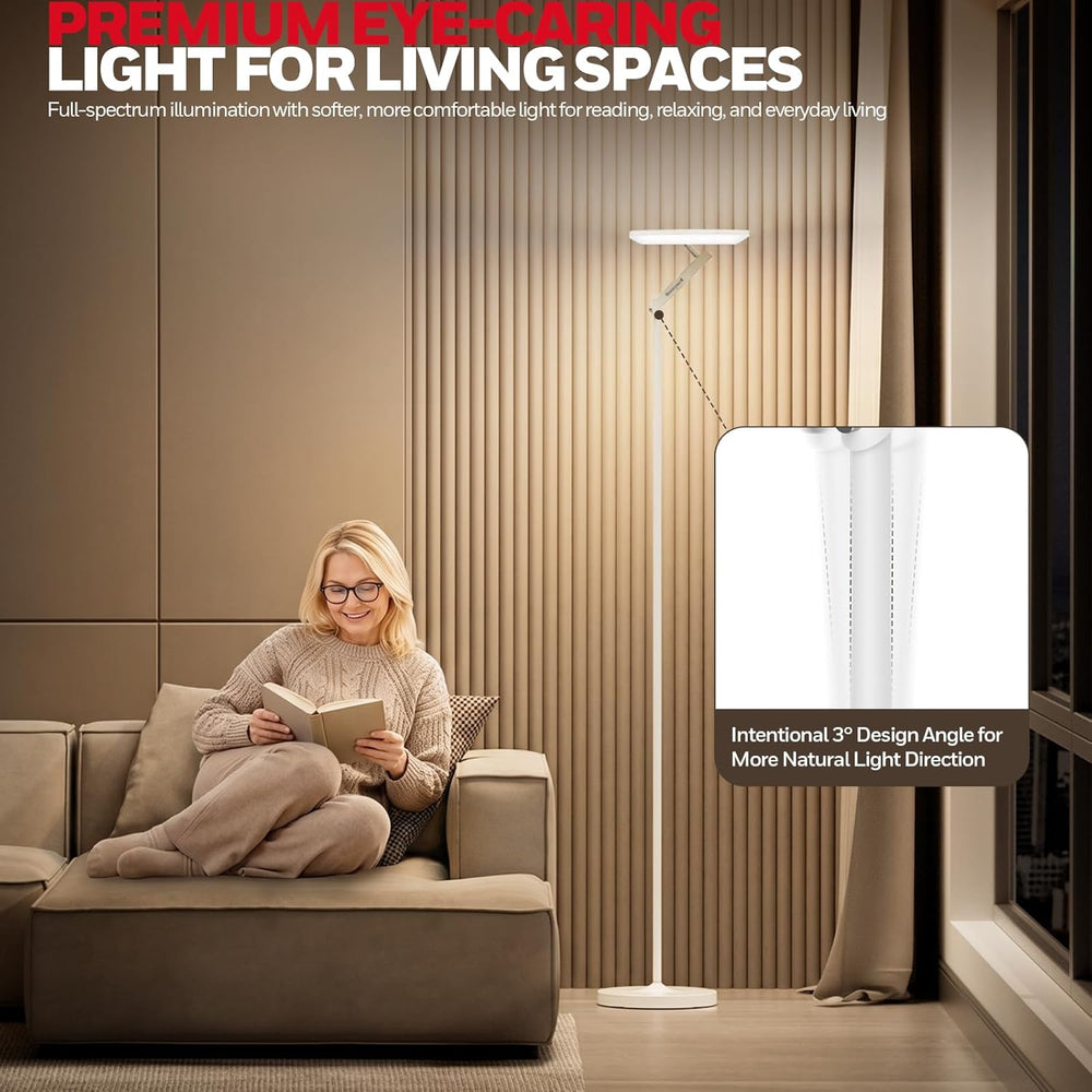 Honeywell LED Floor Lamp 3000LM Full-Spectrum Torchiere Reading RGB Remote