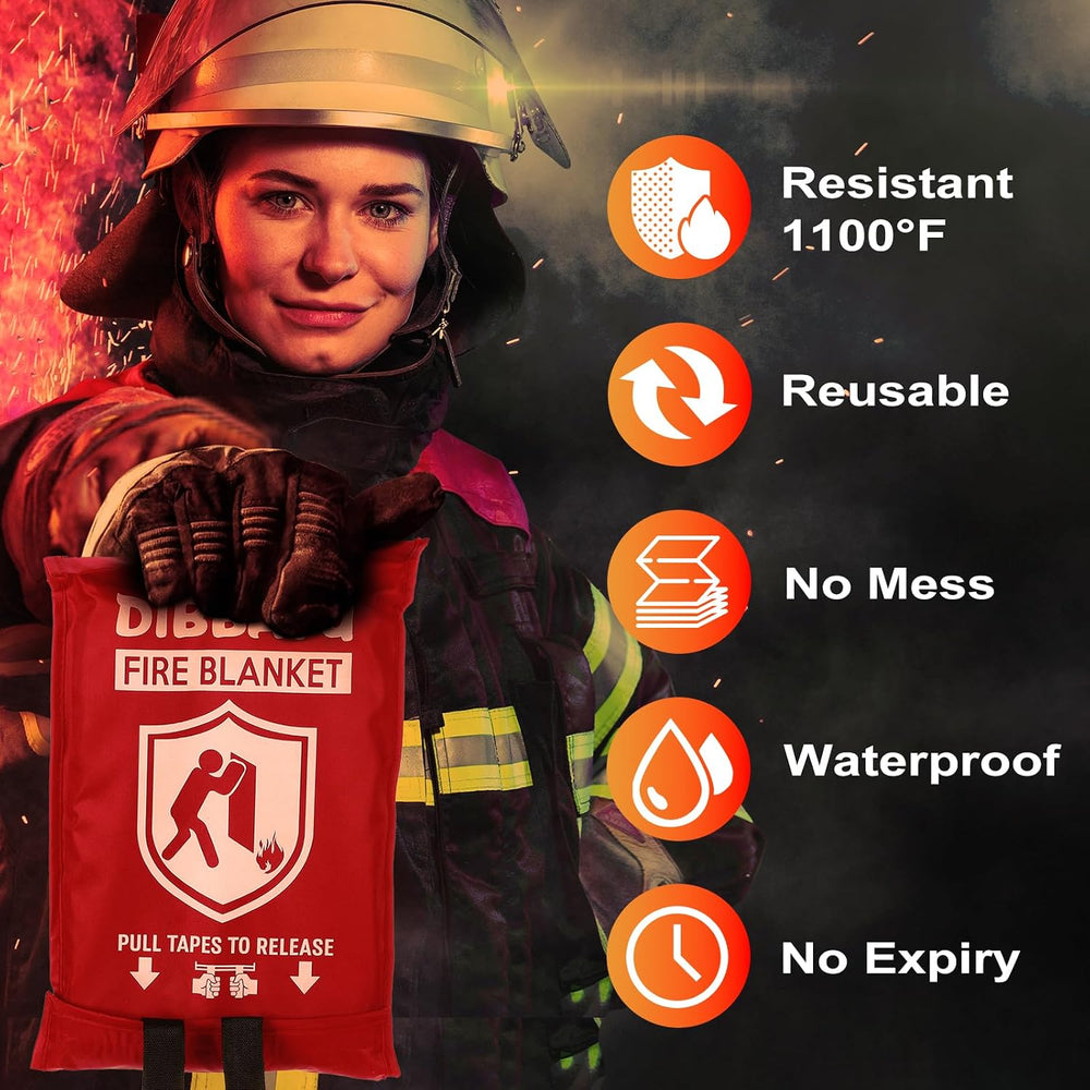 Fire Blanket for Home and Kitchen,Emergency for Small Fire,Reused,Easy Use