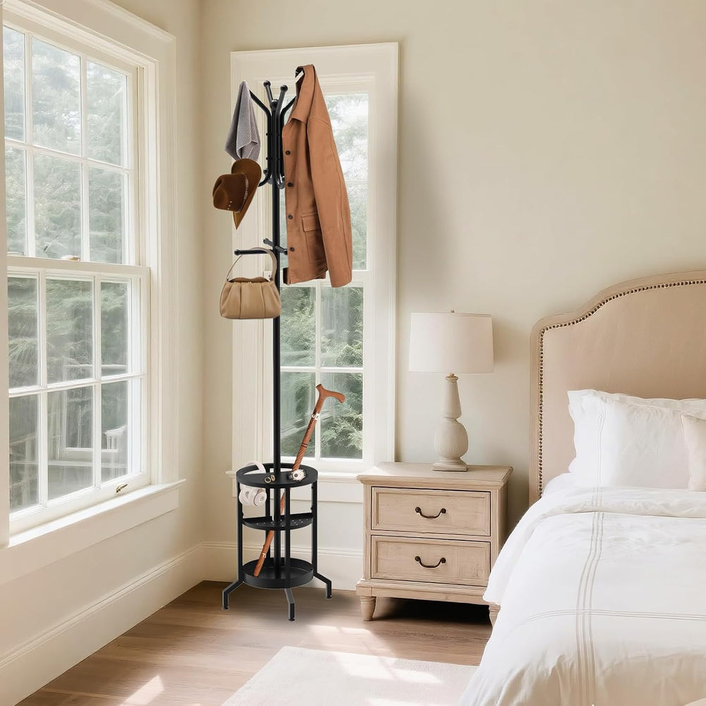 Coat Rack with Umbrella Holder, Coat Rack Freestanding