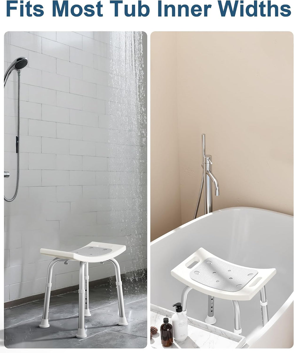 HOMLAND Shower Chair for Inside Shower, Adjustable Height Shower Stool