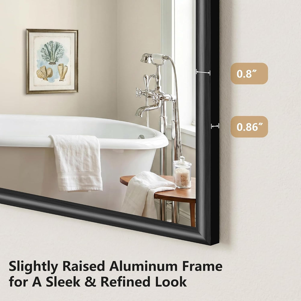 FORBATH Bathroom Mirror for Over Sink, 18x30 Inch Black Vanity Mirror