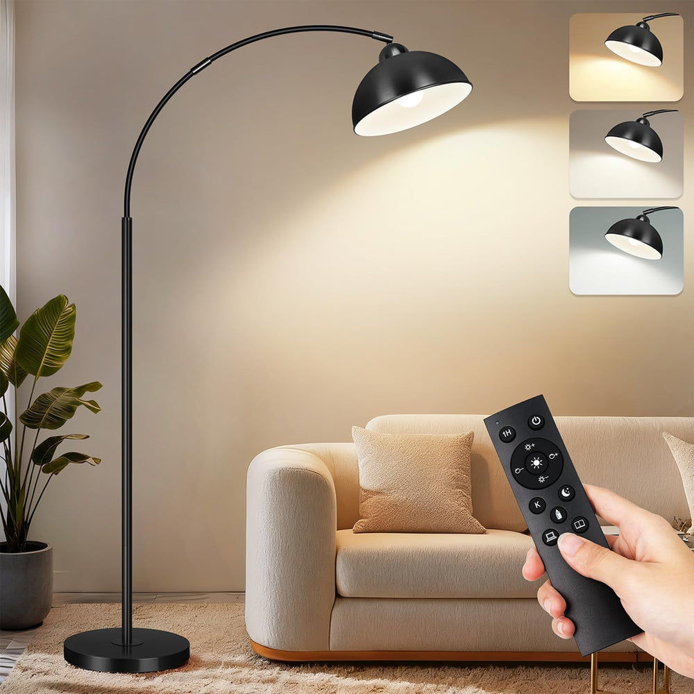 Arc Floor Lamps for Living Room, 72" Modern Tall Lamp with Remote Contro...