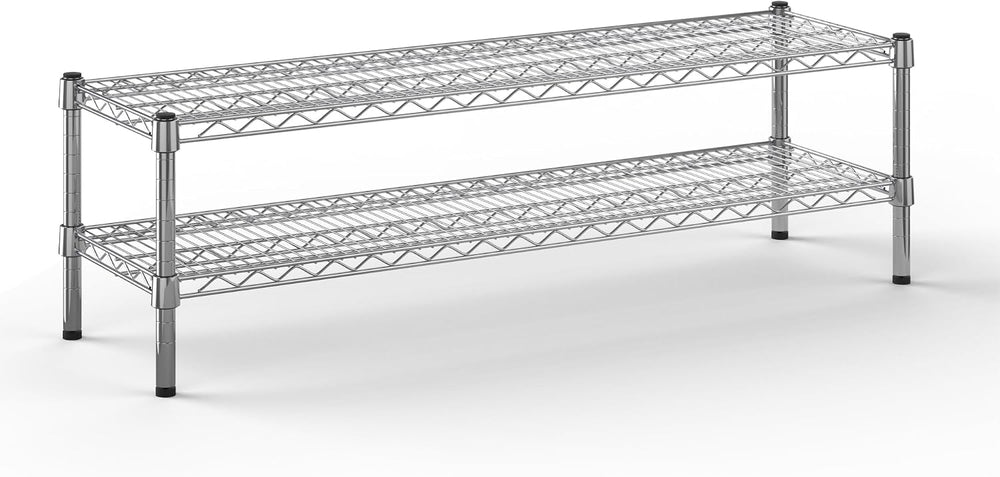 14" Deep x 48" Wide x 14" Height Wire Shelving Kit | 2-Tier | ...