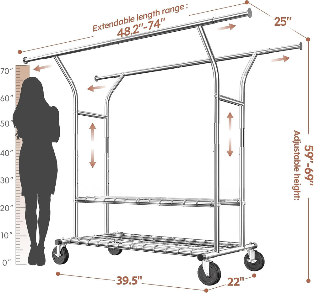 Raybee Heavy Duty Clothes Rack Clothing Racks for Hanging Clothes