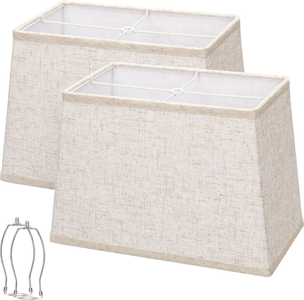 Rectangle Lamp Shades Set of 2, Top 7"x12.5", Bottom 9"x15&quo...