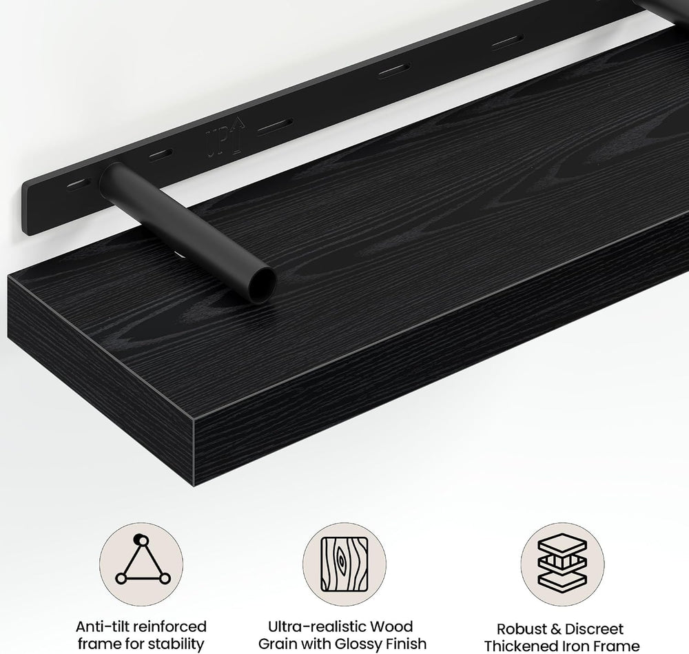 Vivelove 30 Inch Floating Shelves Wall Mounted for Display, 6.5 Deep Duty She...
