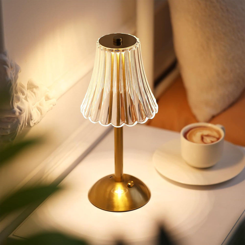 Liliful 8 Pcs Cordless Table Lamp LED Touch, Gold, Rose Style