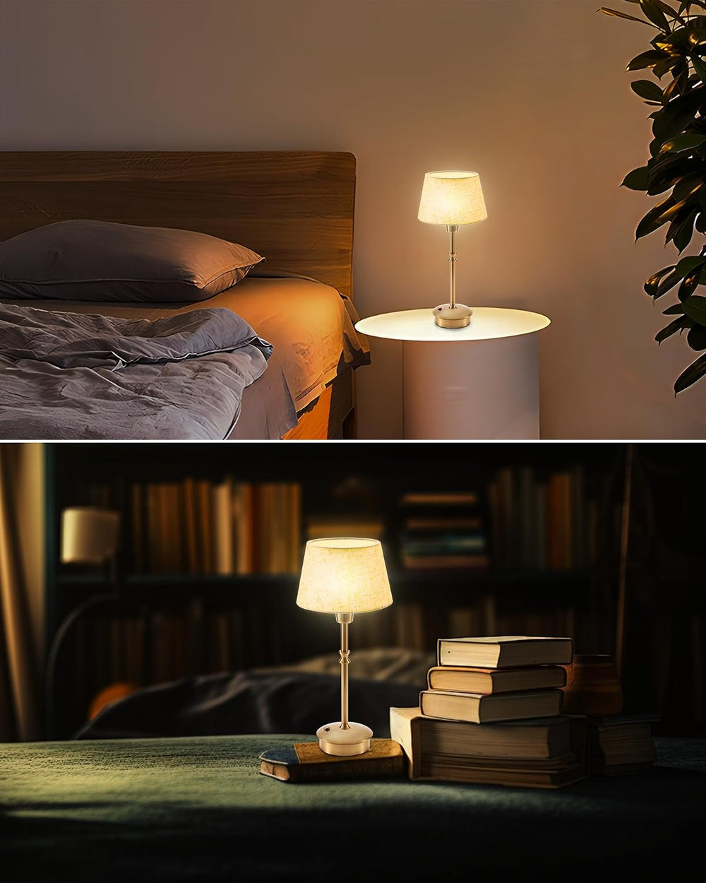UMEXUS Cordless Rechargeable Table Lamp, Small Battery Operated Table Light