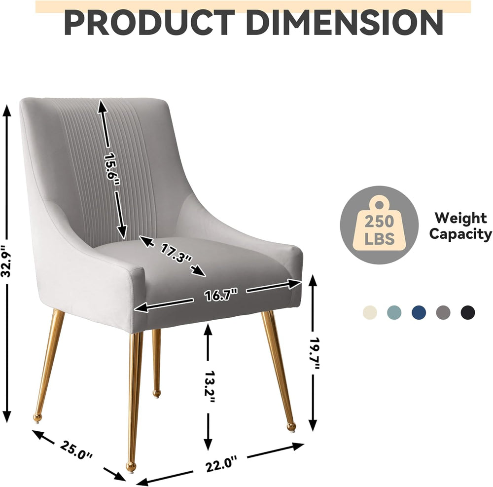 Dining Chairs,Modern Living Room Chairs, Velvet Upholstered Dining Room Chair...
