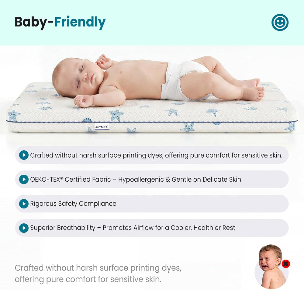 JOYMISS Pack n Play Mattress for 41x29: 2" Thick Tencel Cover,Gel Memory...