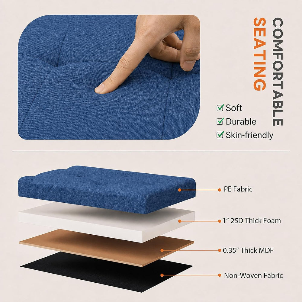 Sweetcrispy 30 Inch Storage Ottoman Bench, Spacious Ottoman with Storage