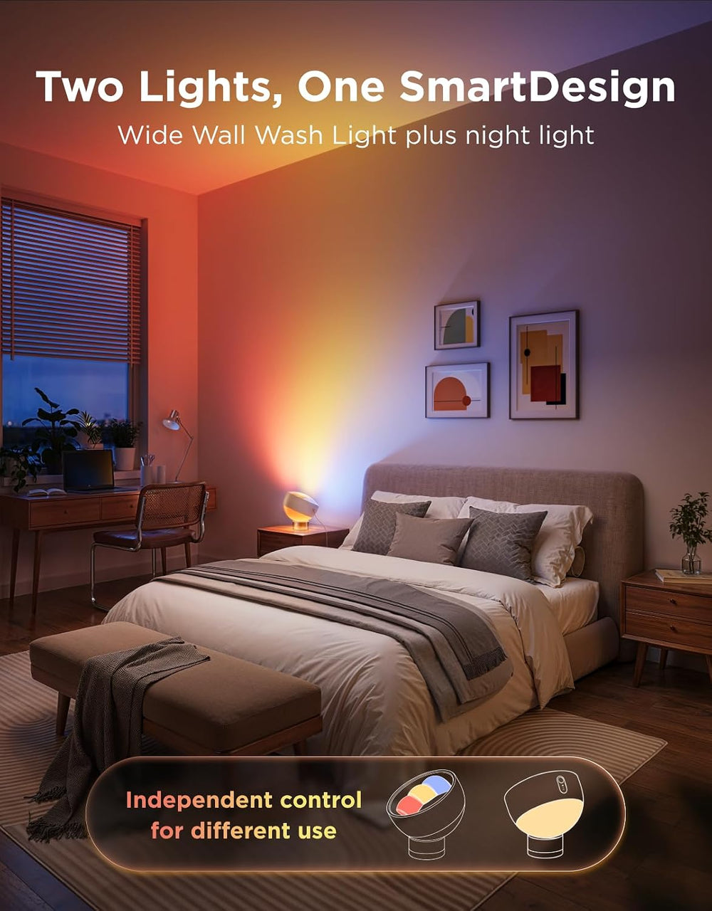 Govee Wallwasher Smart Table Lamp with Dual-Light Source Night Light Corded