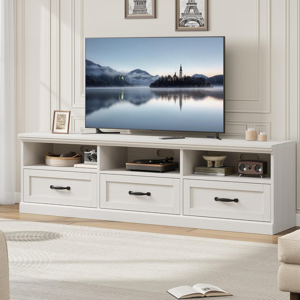 Garvee 70 Inch Mid-Century Modern TV Stand for 65/70/75 in TV, Entertainment ...