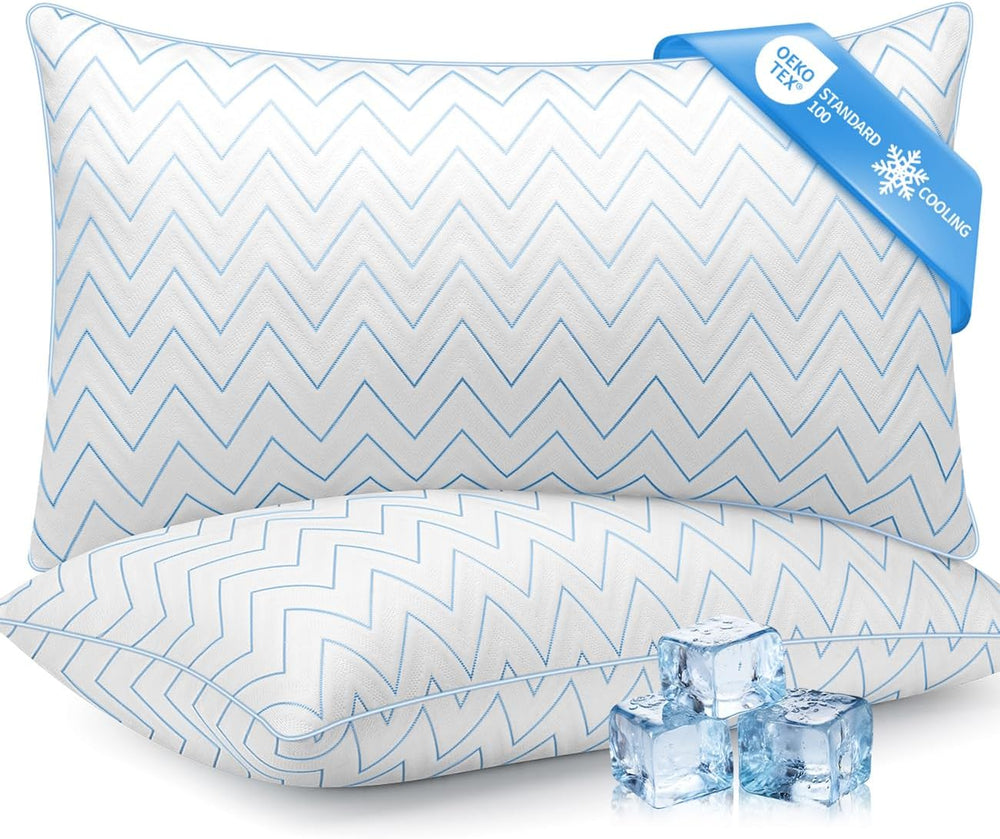 DIORIS Pillows Queen Size Set of 2, Cooling Bed Pillows for Sleeping