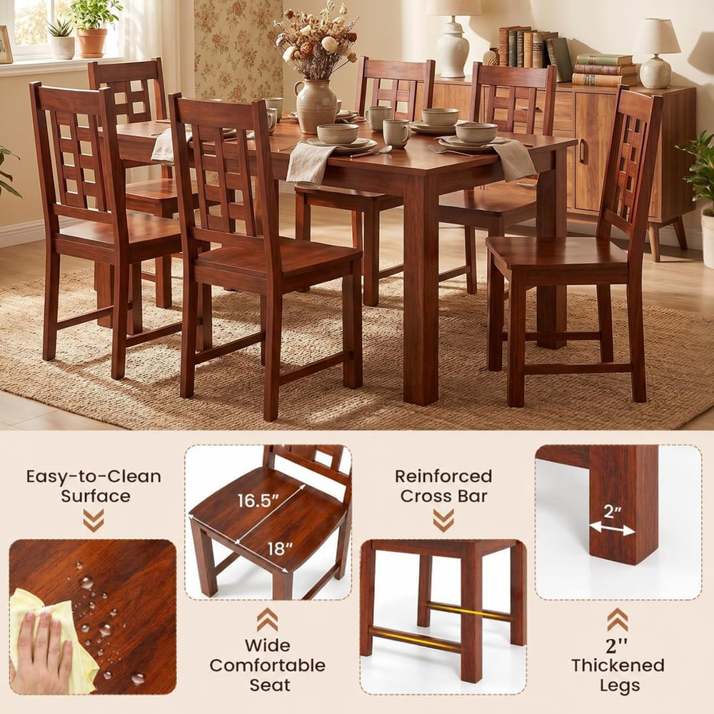 POWERSTONE Wood Dining Chairs Set of 2, Modern Kitchen Chairs