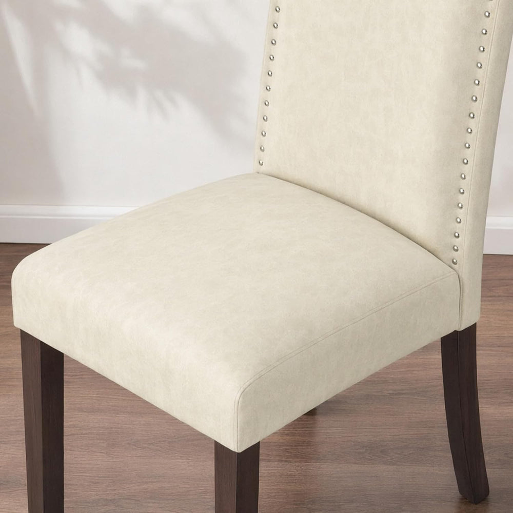 Upholstered Dining Chair Modern Parsons Stylish Kitchen Diner Set of 2
