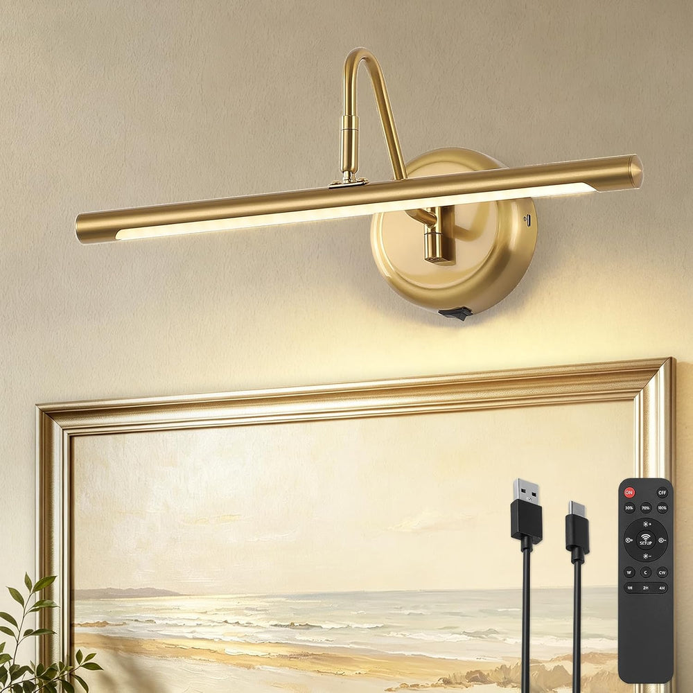 JOOSENLUX Battery Operated Picture Light, 3CCT Dimmable Wireless Art Light wi...
