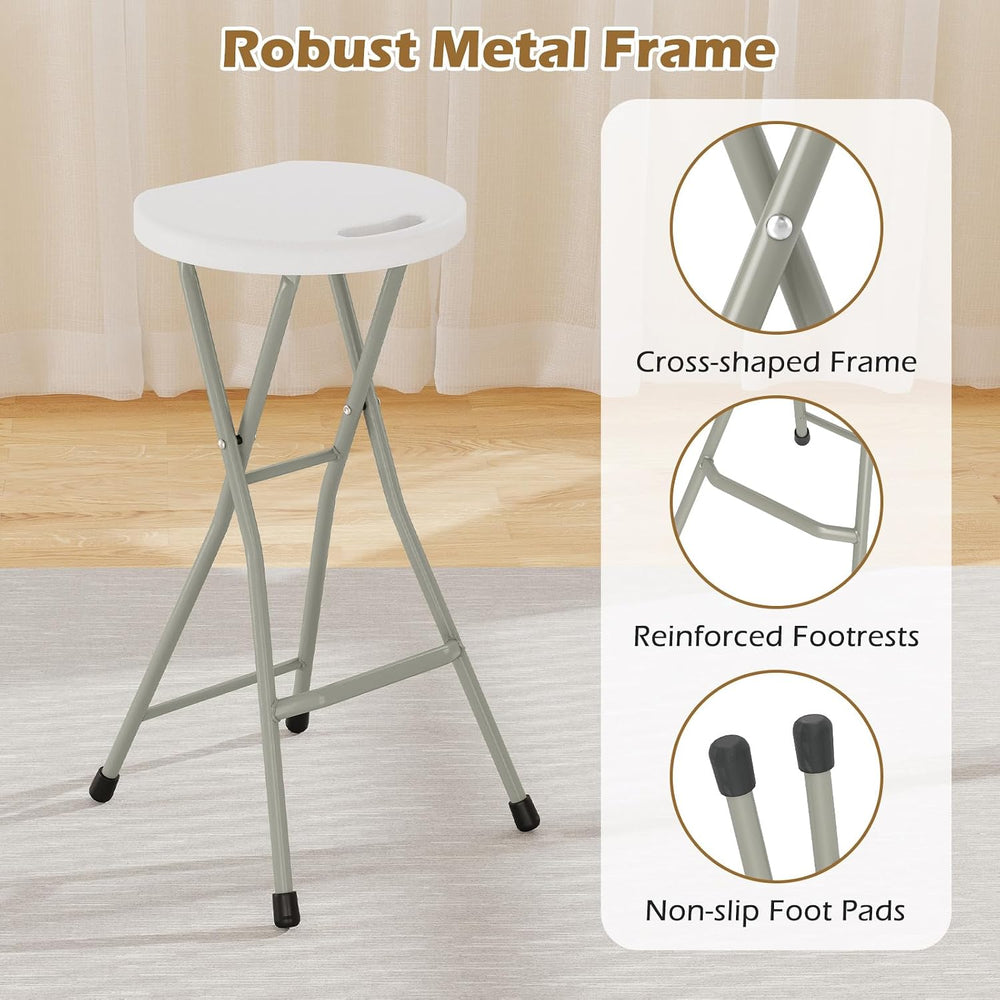 Goplus 4 Pack 28 inch Folding Stool for Adults