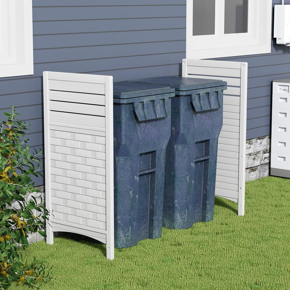 KINYING Air Conditioner Fence Privacy Screen,2 Panels Pool Equipment Trash Ca...