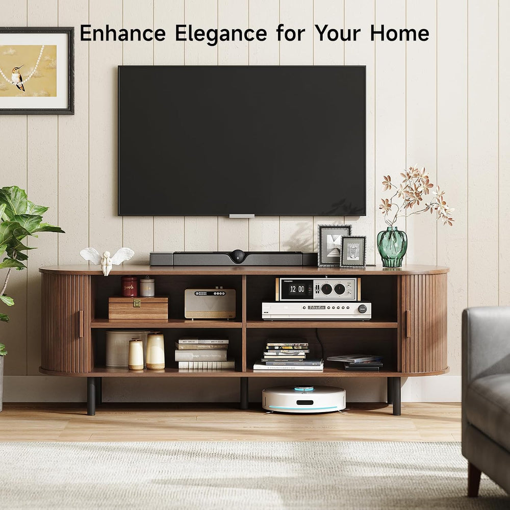 ONBRILL 63" TV Stand with Power Outlet & Storage for TVs up to 70&qu...