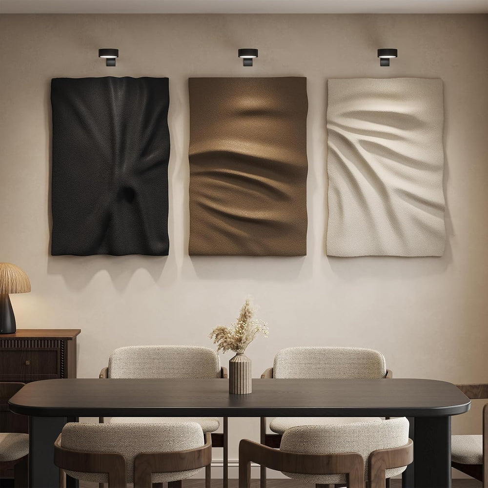 Large 3D Modern Abstract Textured Wall Art for Living Room, 3 Piece