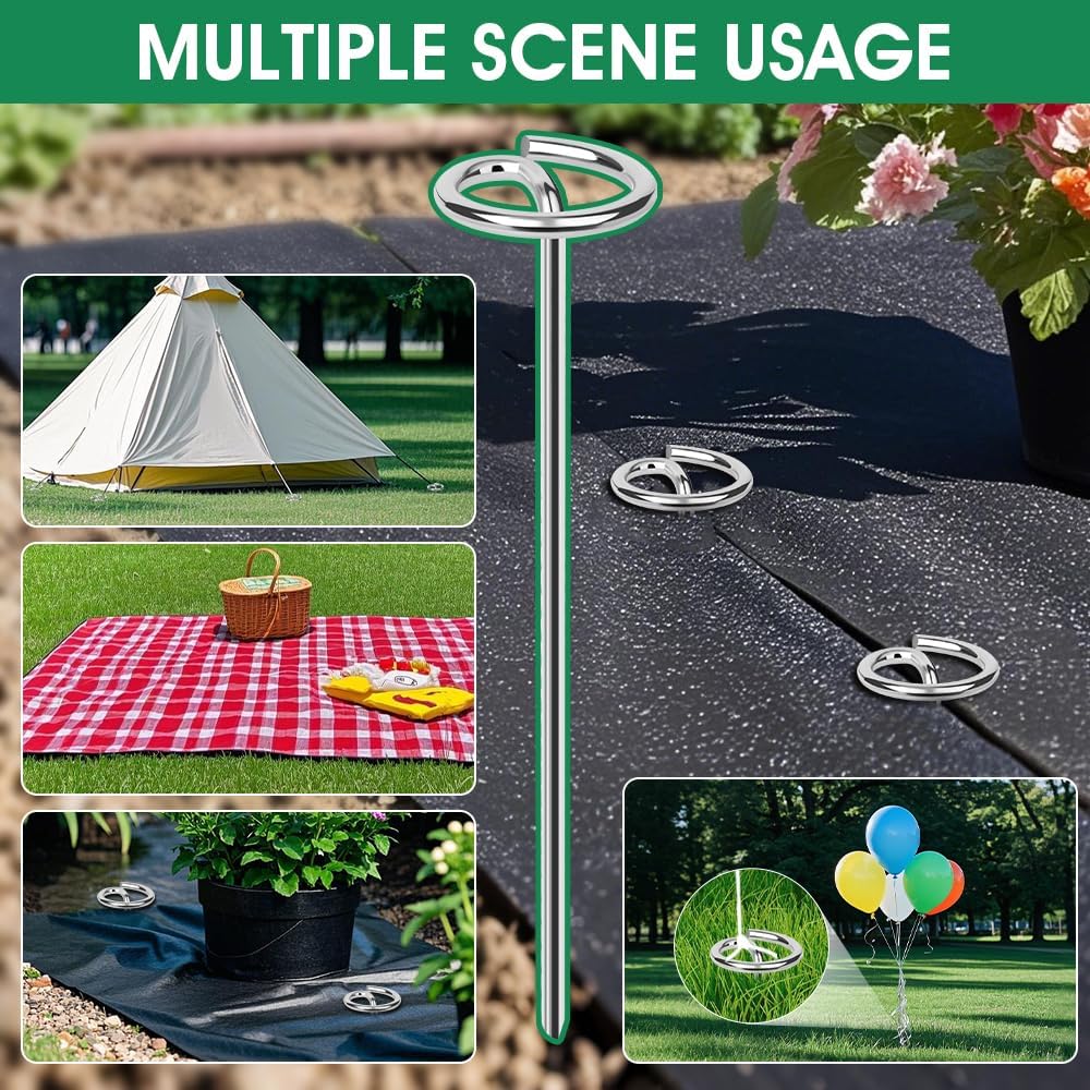 6 Inch Landscape Staples, Weed Barrier Fabric Stakes, Garden Pins (300pcs)