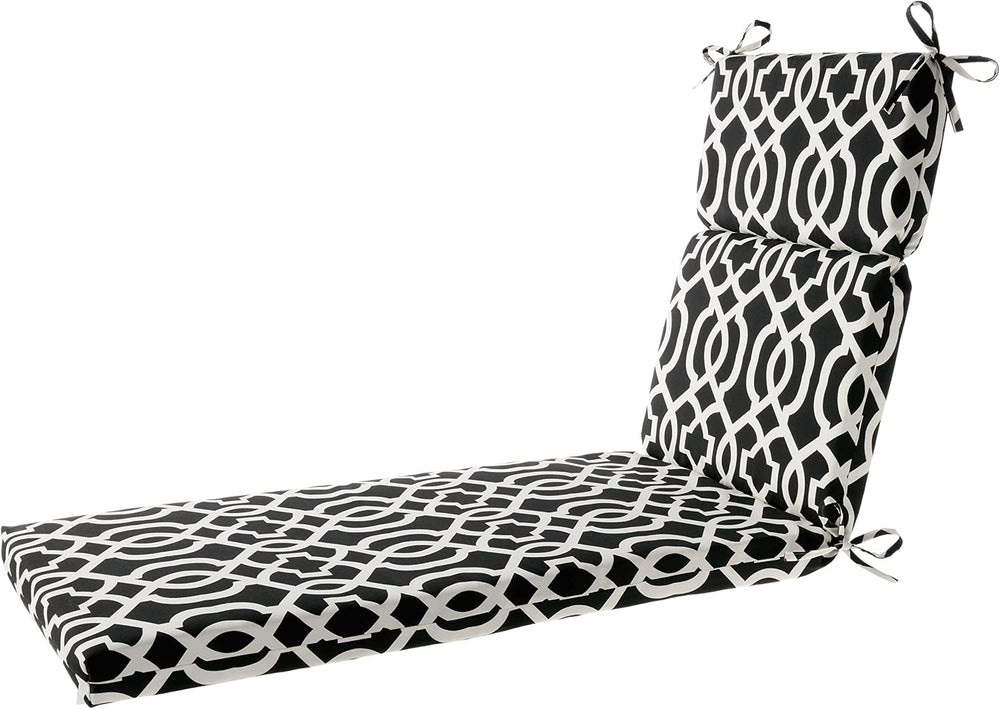 Pillow Perfect Trellis Indoor/Outdoor 1 Piece Split Back Chaise Lounge Cushio...