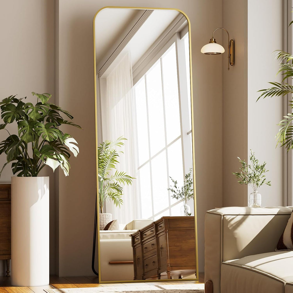 Full Length Mirror 65"x24" Arched Floor Standing Large Mirrors