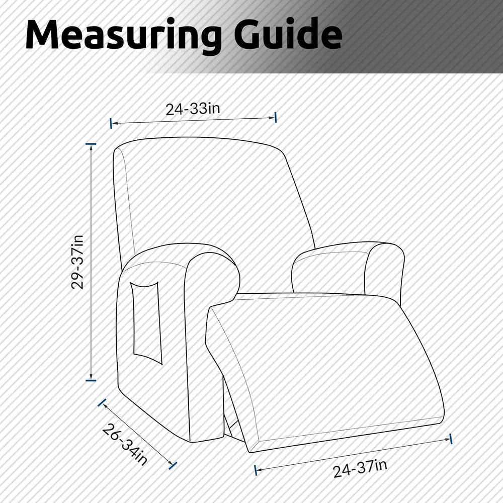 KEKUOU Recliner Chair Covers, 1-Piece Lazy Boy Recliner Cover,Greyish Green