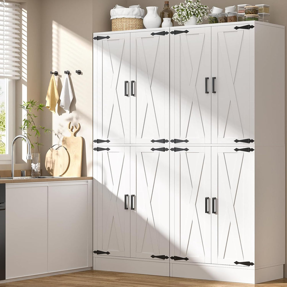Unikito 71" Kitchen Pantry Storage Cabinet with Adjustable Shelves, Drawer