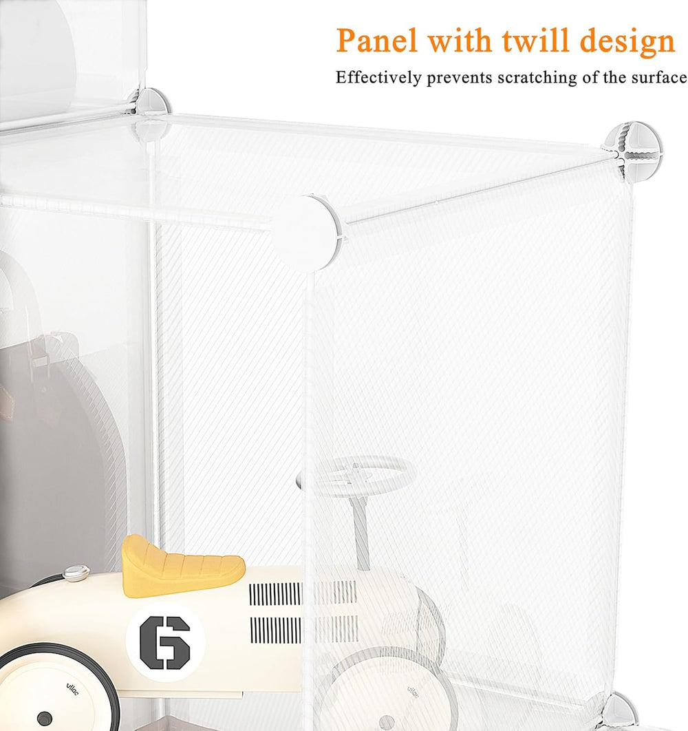 AWTATOS Cube Storage Organizer, Closet Organizers, 6 Cube Shelf, Clear
