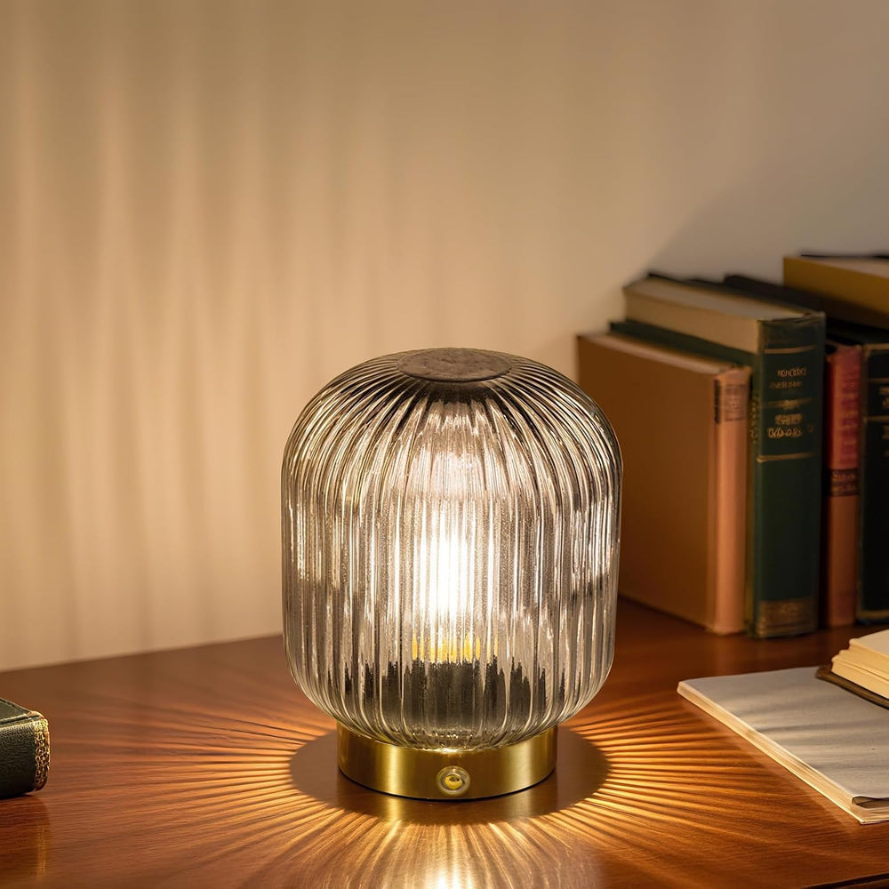 MJ PREMIER Rechargeable Table Lamp, Cordless Lamp with Memory Function,Gray