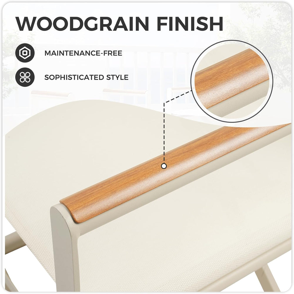 Grand patio Extra-Wide Folding Directors Chairs Set of 2, Outdoor Dining