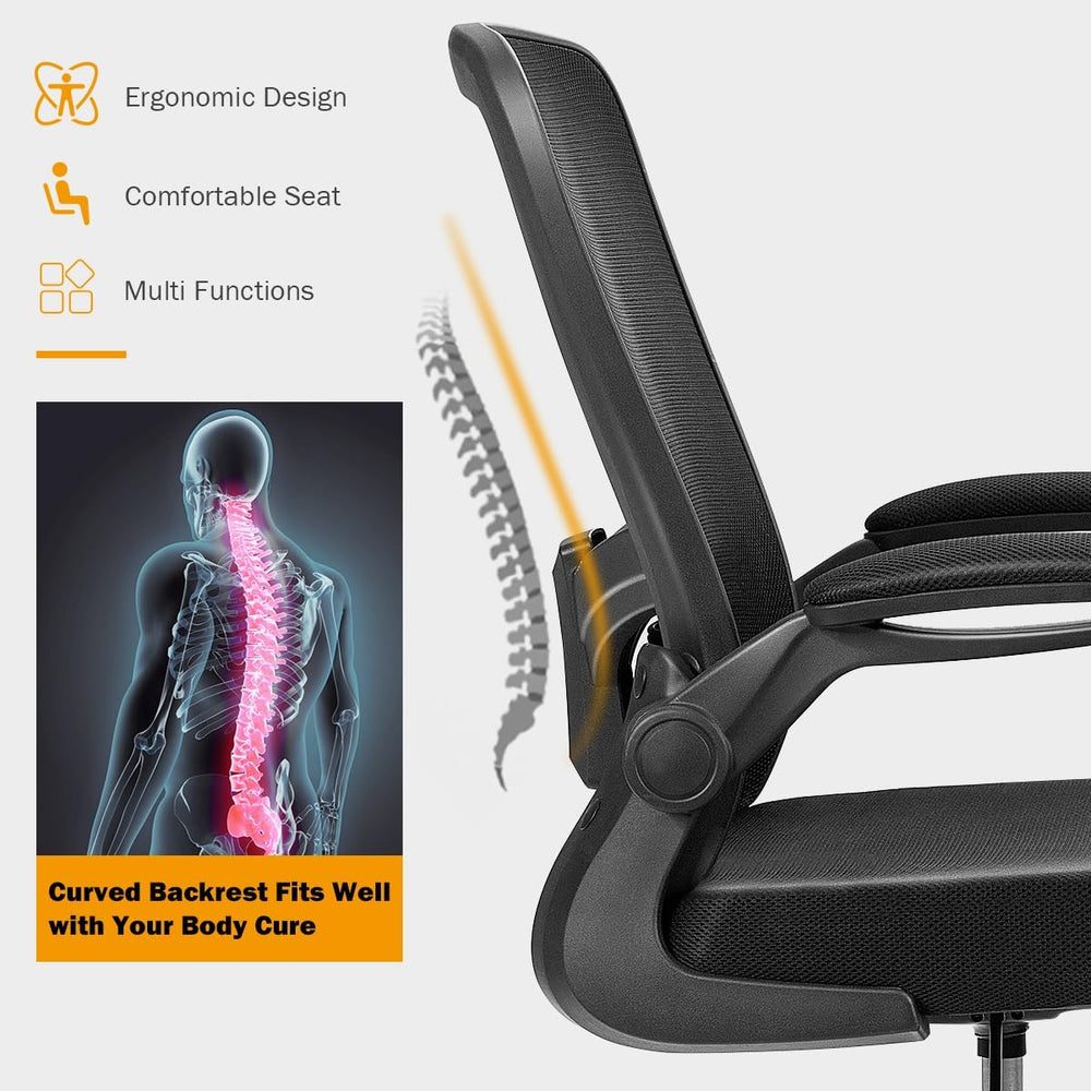 GIANTEX Drafting Chair Set of 3, Tall Office Chair for Standing Desk, Black