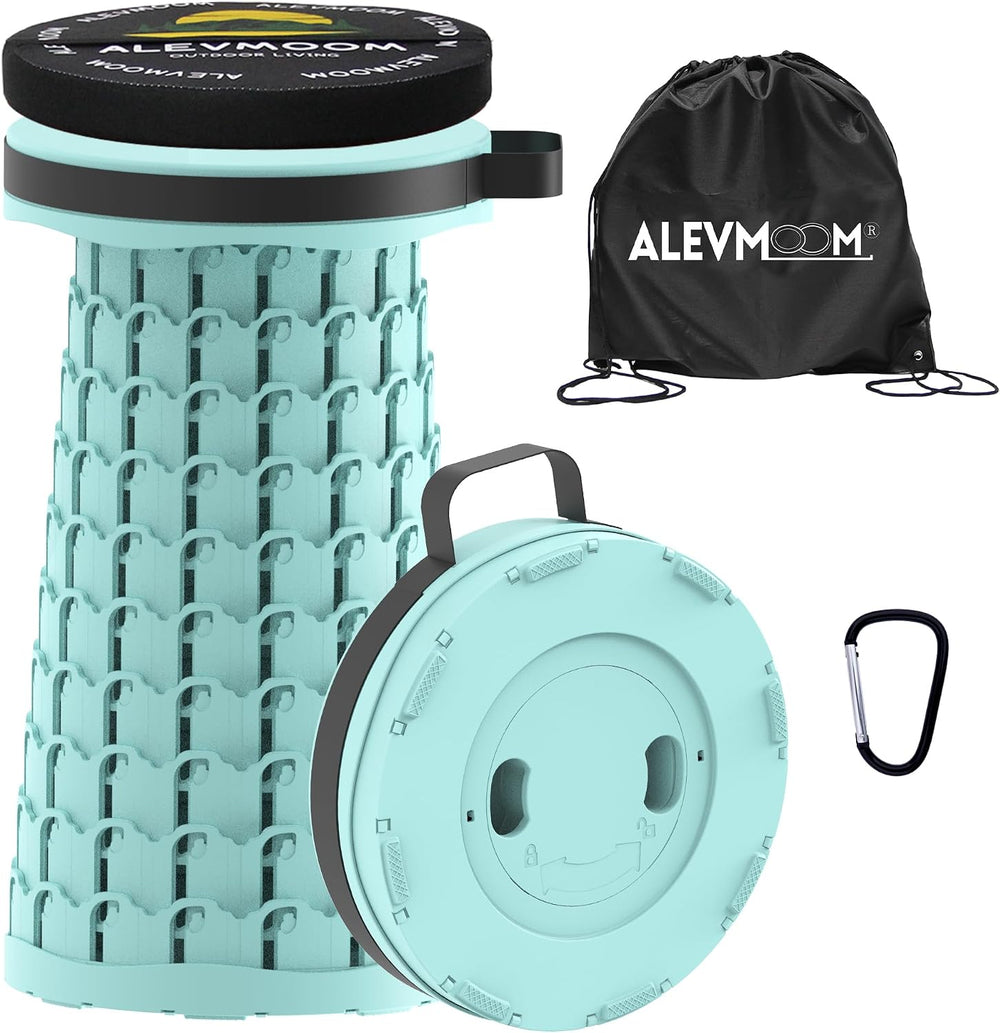 ALEVMOOM Upgraded Collapsible Stool with Cushion & Bag, 18" H Portab...