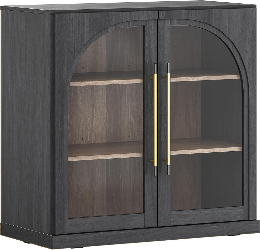 BELLEZE 32.5" Kitchen Storage Cabinet with Adjustable Shelves,Freestandi...